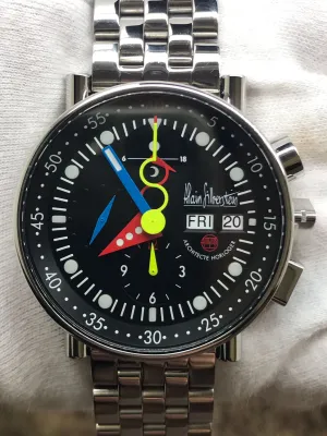 Alain Silberstein  Krono Bauhaus LWO 5100 Black Dial Automatic Men's Watch