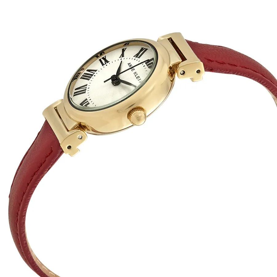 Anne Klein Beige Dial Red Leather Ladies Watch 2246CRRD