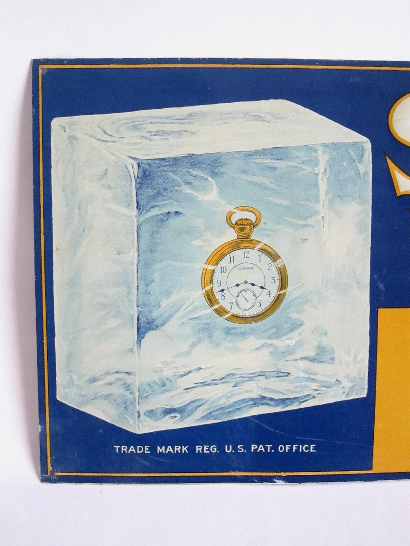 Antique South Bend Watches Metal Sign