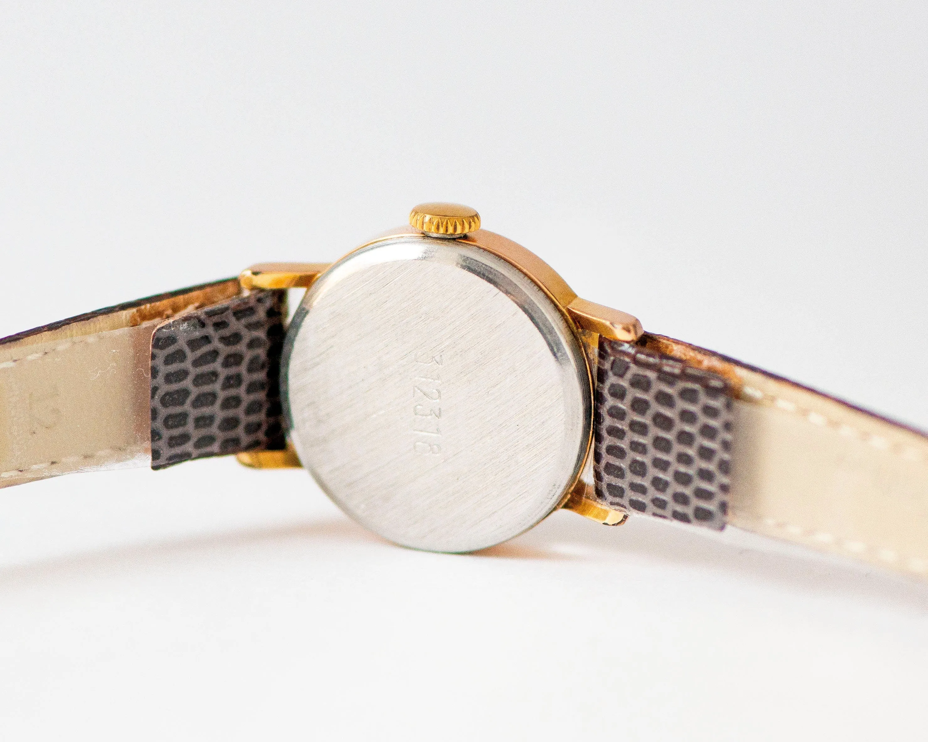 Arabic numerals dial watch for women gold plated Ray, delicate lady watch vintage, classic women wristwatch gift, new premium leather strap