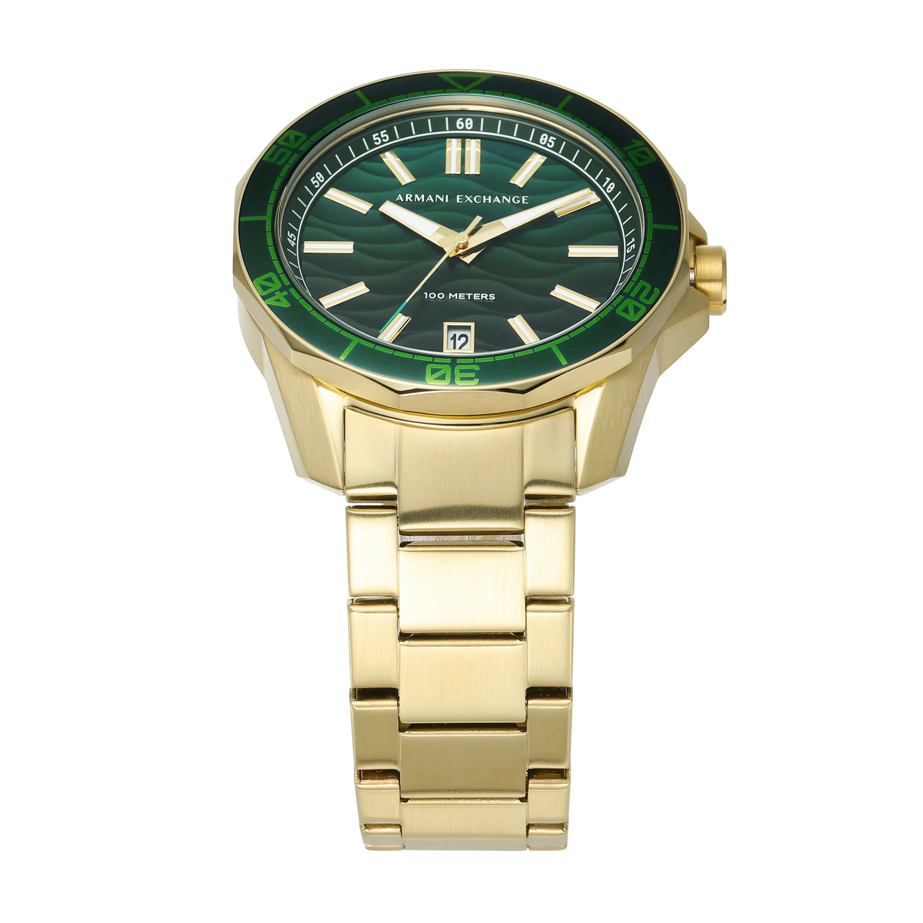 Armani Exchange Three-Hand Date Gold-Tone Stainless Steel Watch AX1951