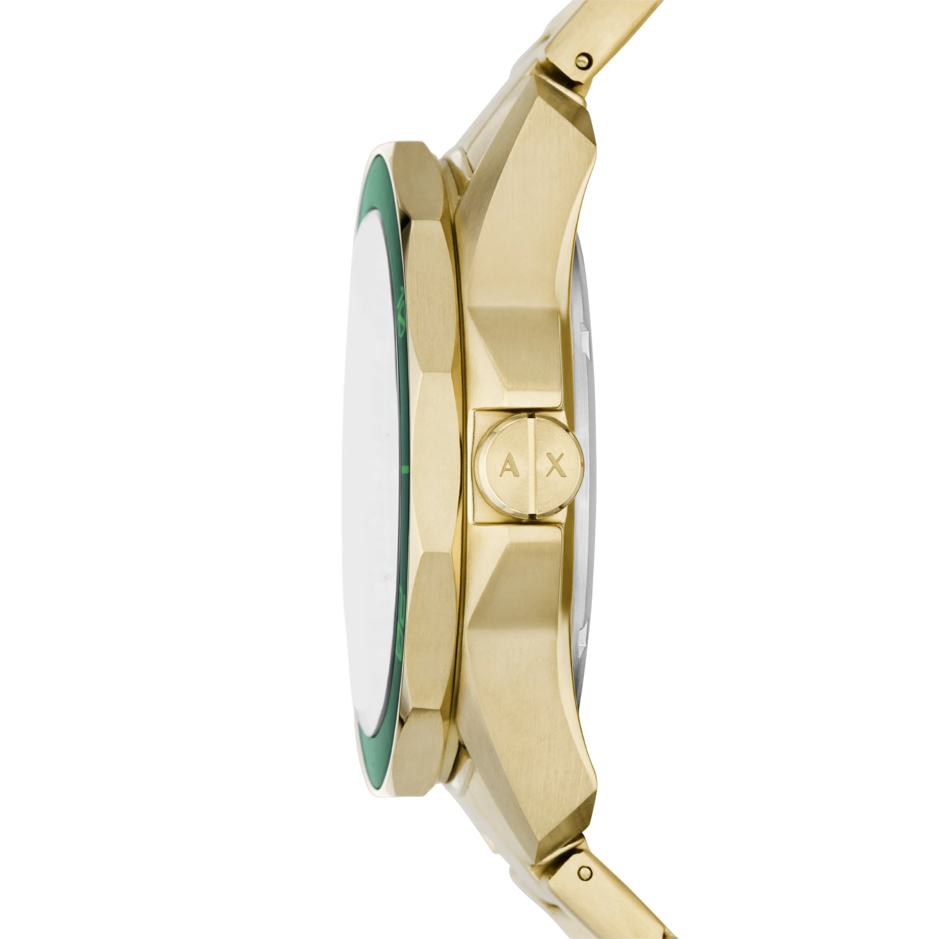 Armani Exchange Three-Hand Date Gold-Tone Stainless Steel Watch AX1951