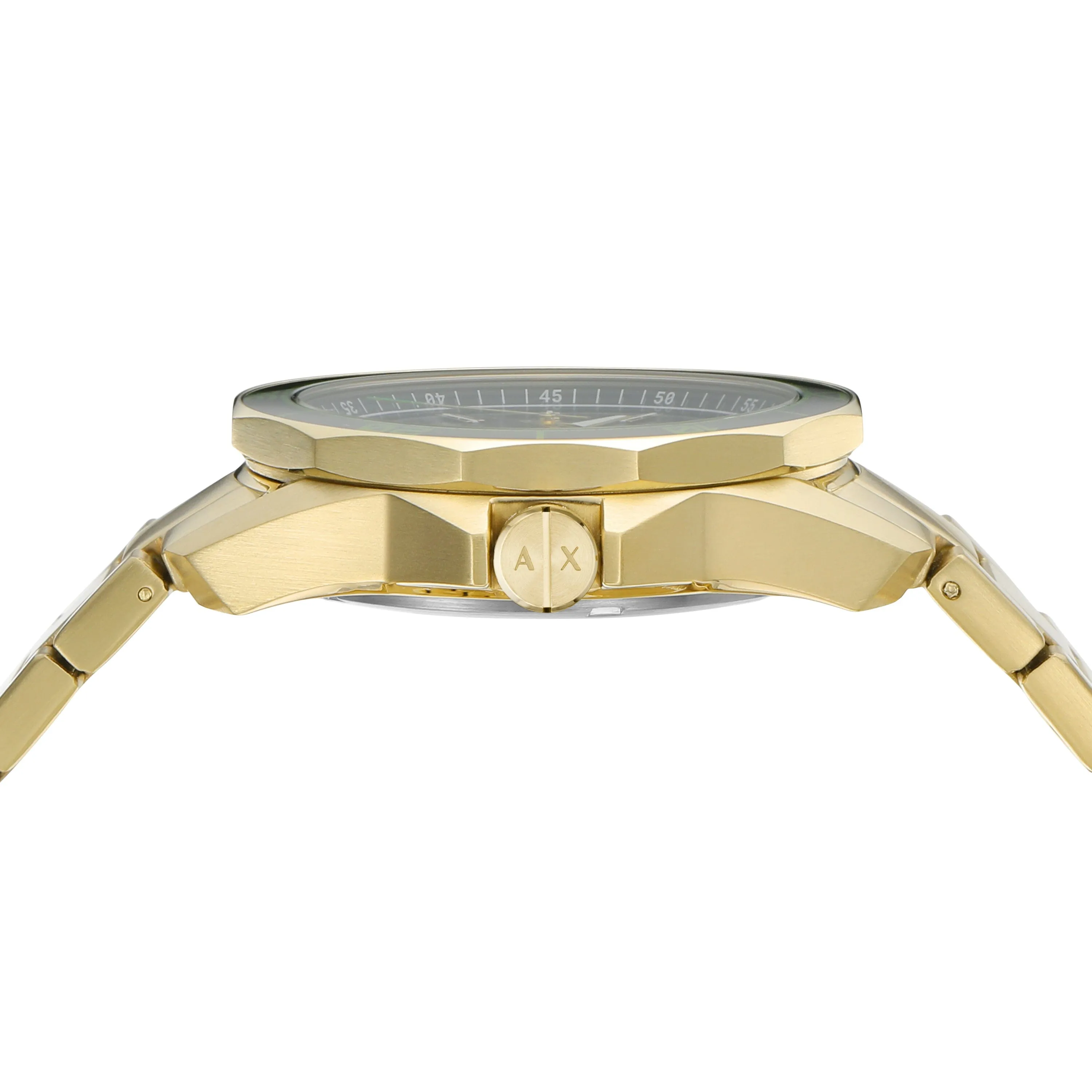 Armani Exchange Three-Hand Date Gold-Tone Stainless Steel Watch AX1951