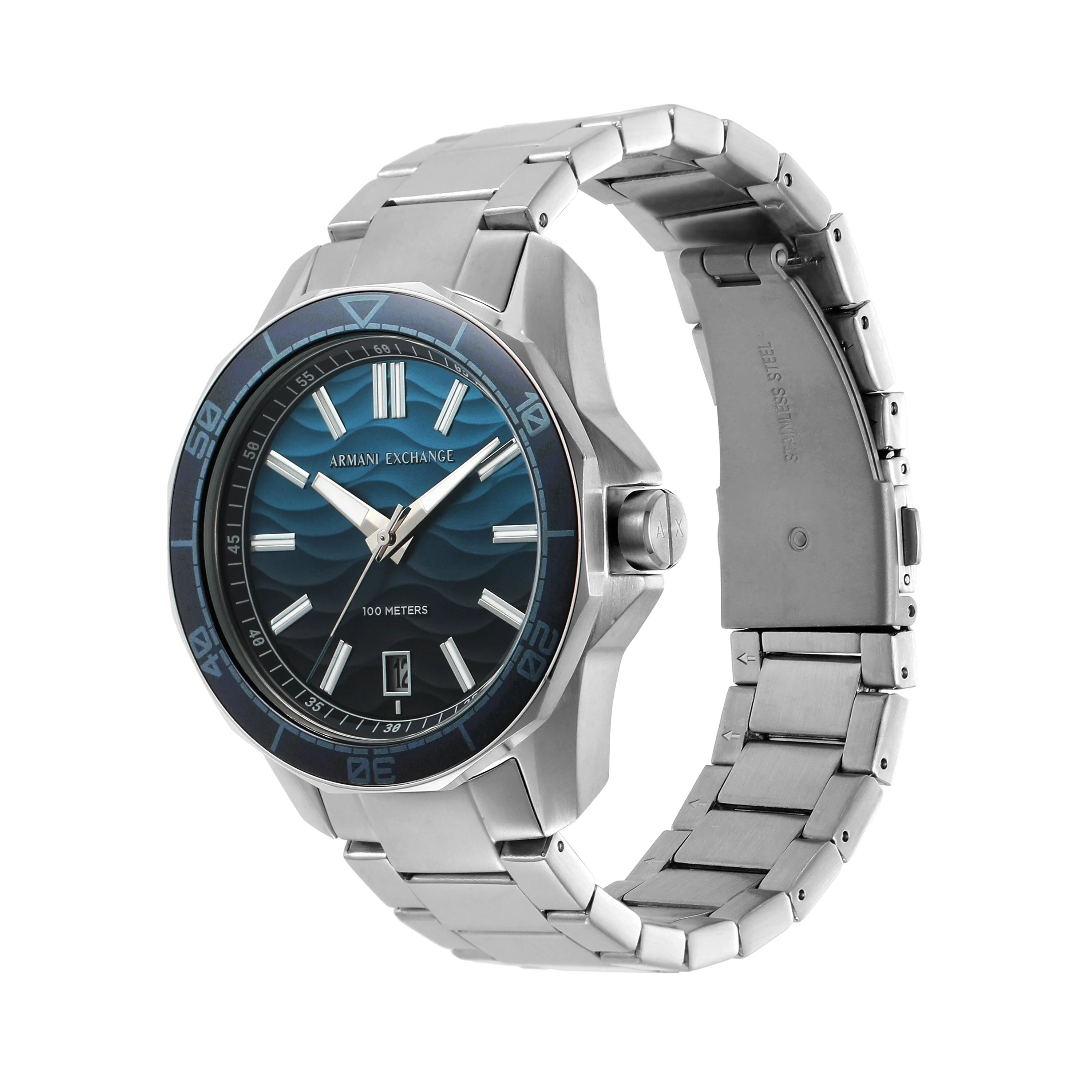 Armani Exchange Three-Hand Date Stainless Steel Watch AX1950