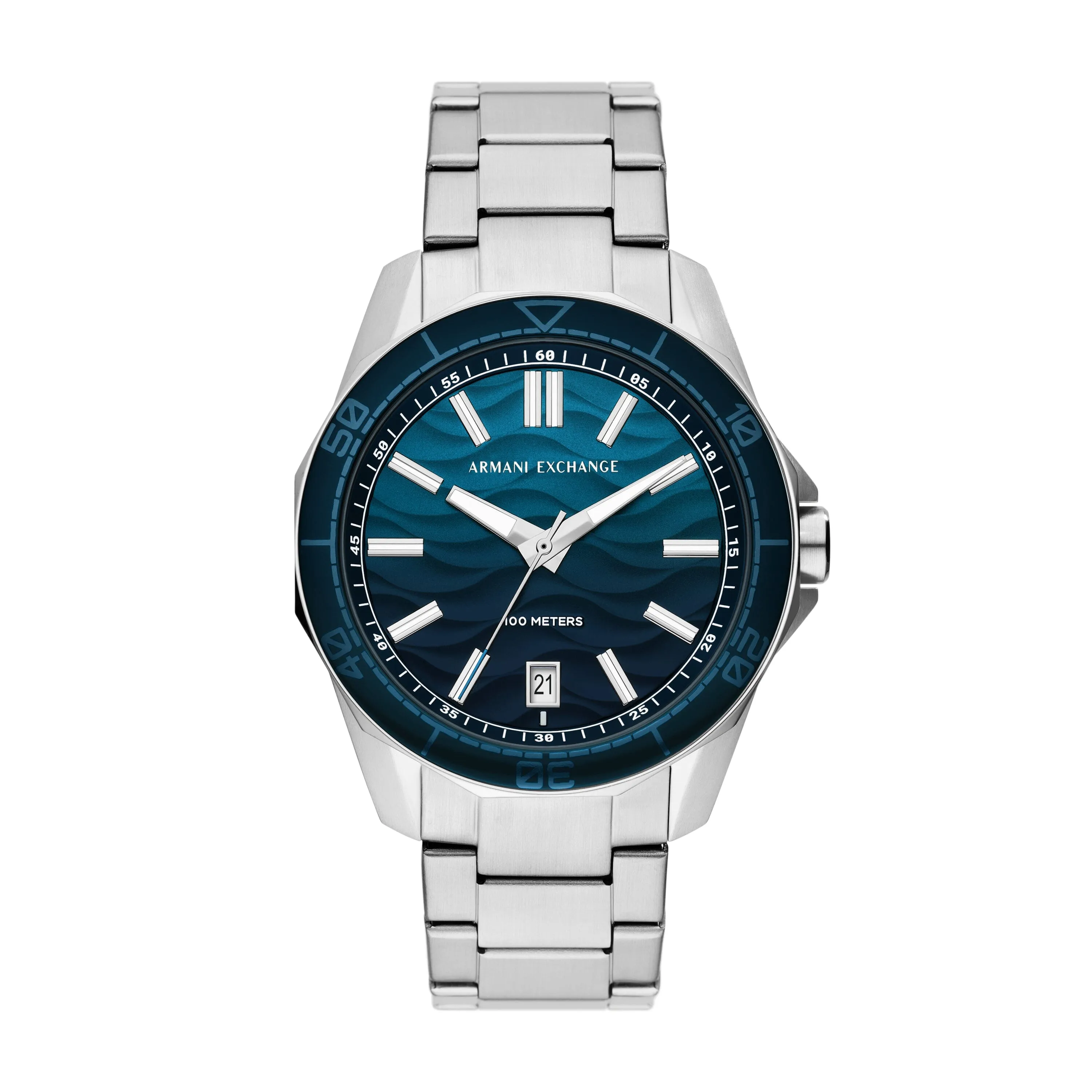 Armani Exchange Three-Hand Date Stainless Steel Watch AX1950