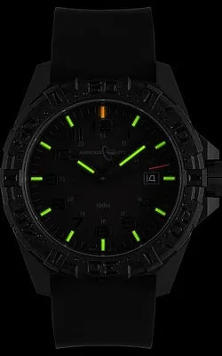 Armourlite Operator Series Tritium Military Watch, Blackout Design, AL1502