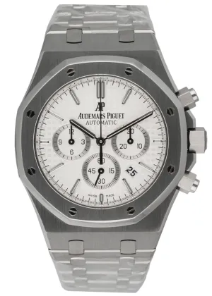 Audemars Piguet Royal Oak 26320ST White Dial Mens Watch Box Papers