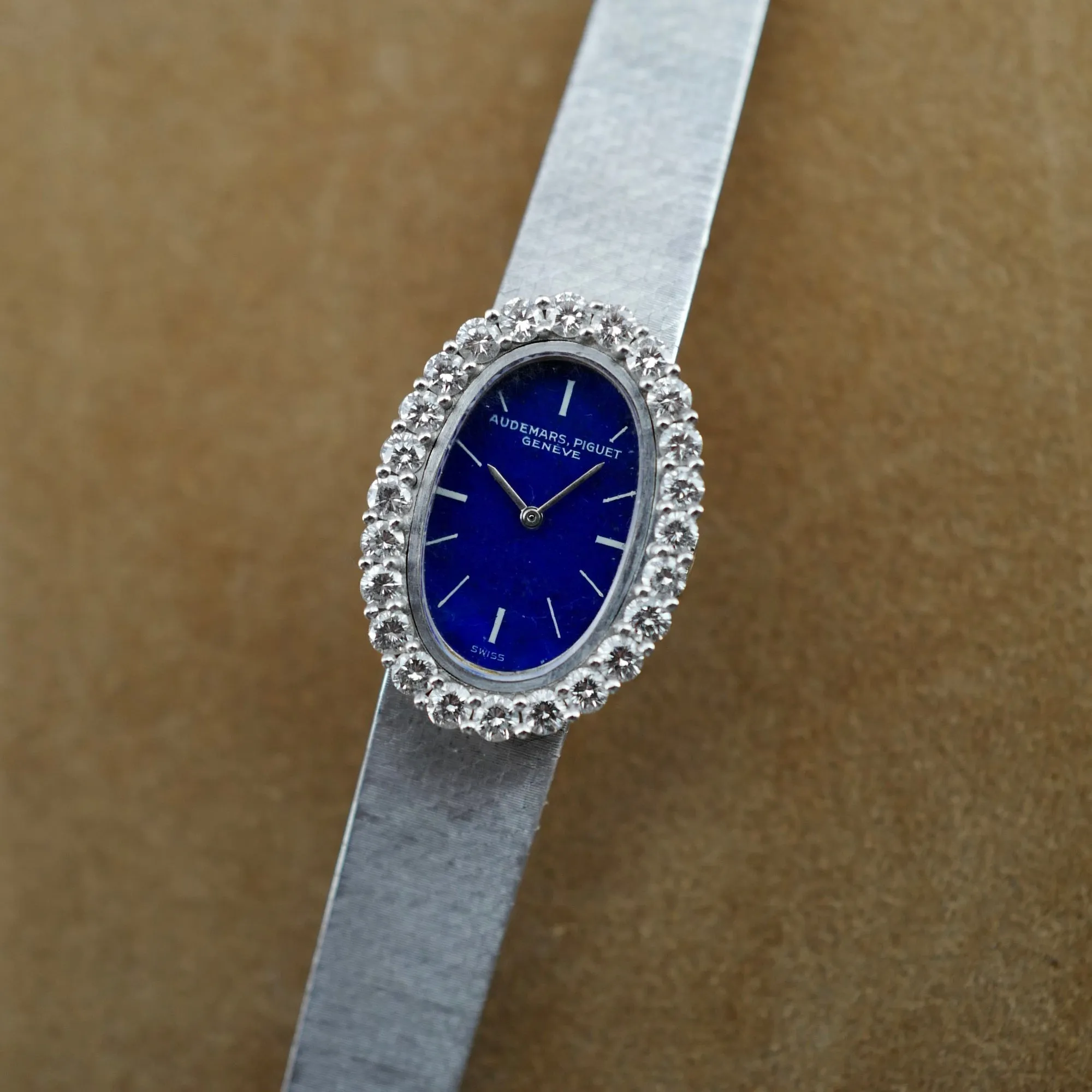 Audemars Piguet White Gold Lapis Lazuli and Diamond Watch