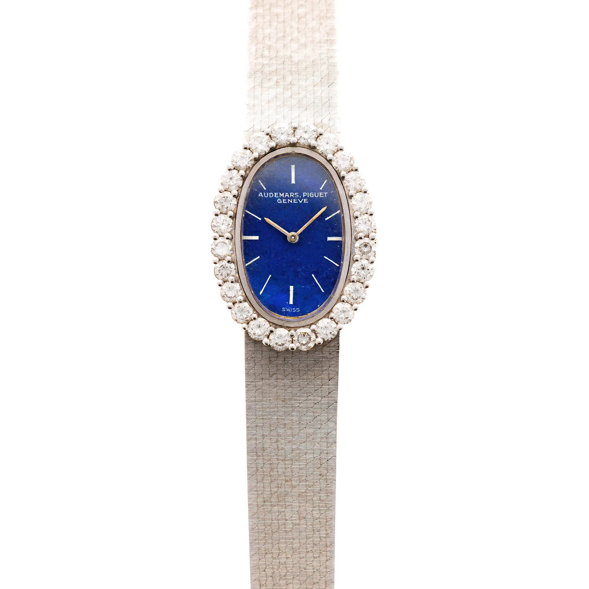 Audemars Piguet White Gold Lapis Lazuli and Diamond Watch