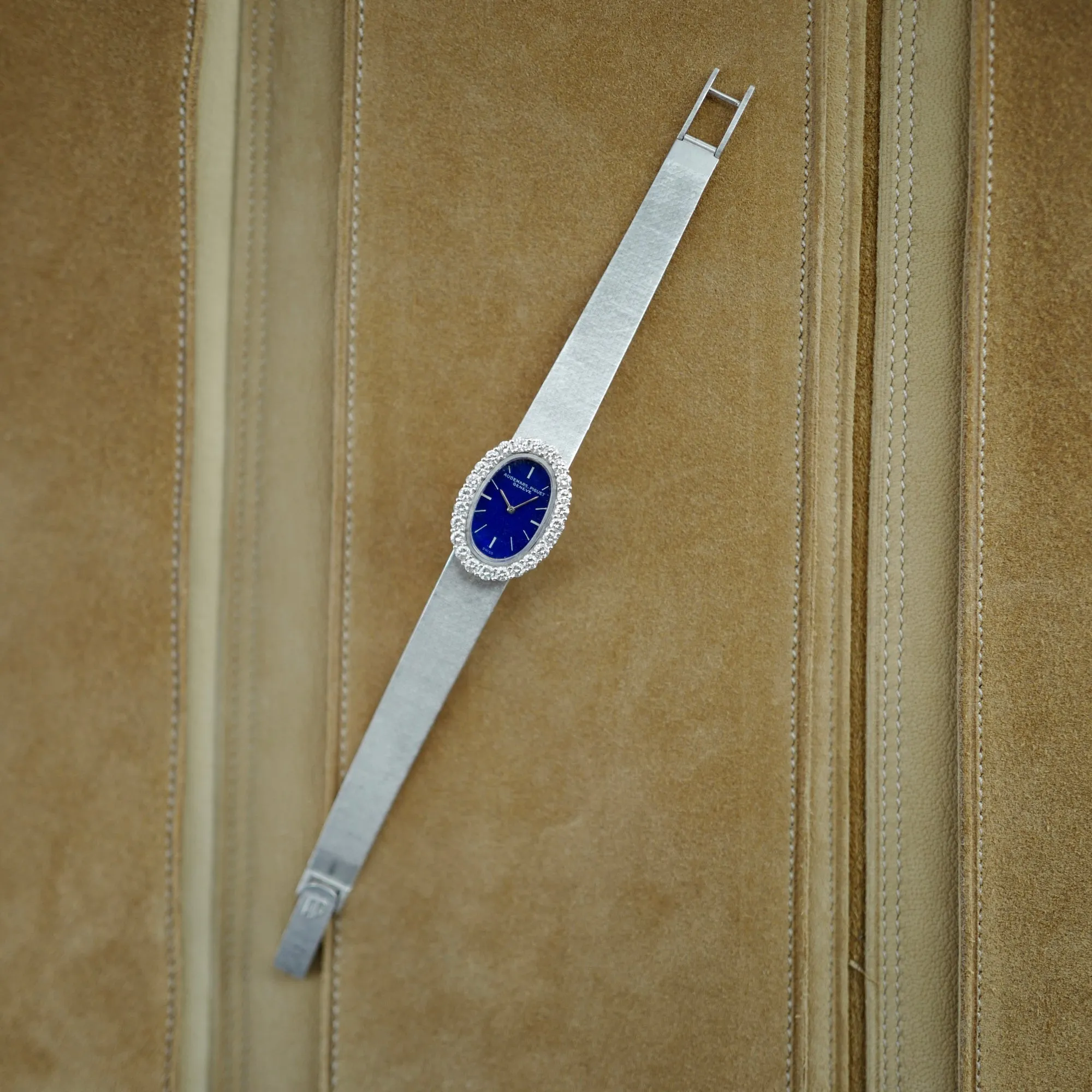 Audemars Piguet White Gold Lapis Lazuli and Diamond Watch