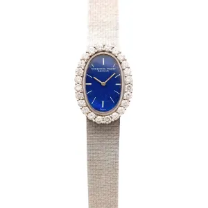 Audemars Piguet White Gold Lapis Lazuli and Diamond Watch