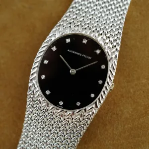 Audemars Piguet White Gold Oval Elongated Watch