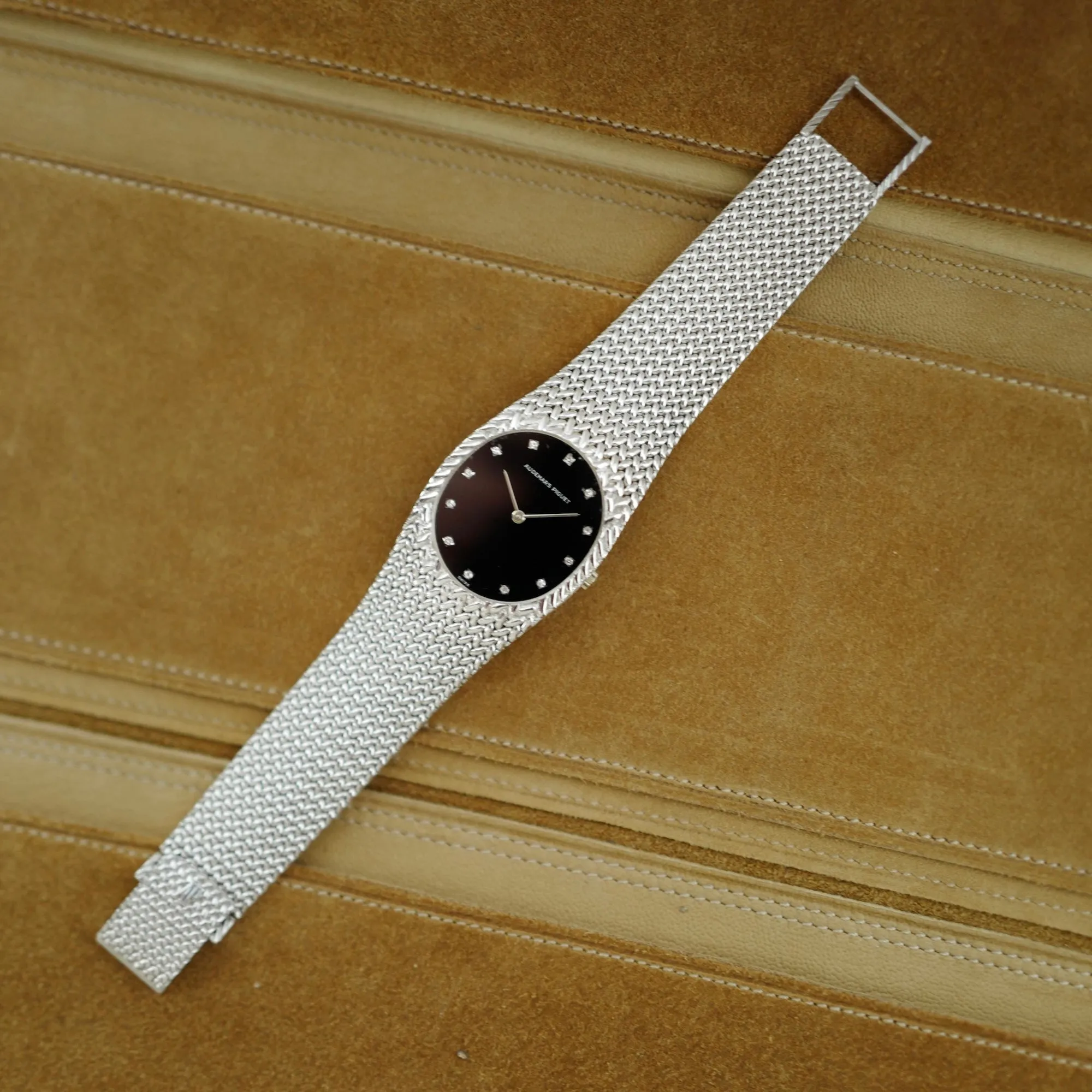 Audemars Piguet White Gold Oval Elongated Watch