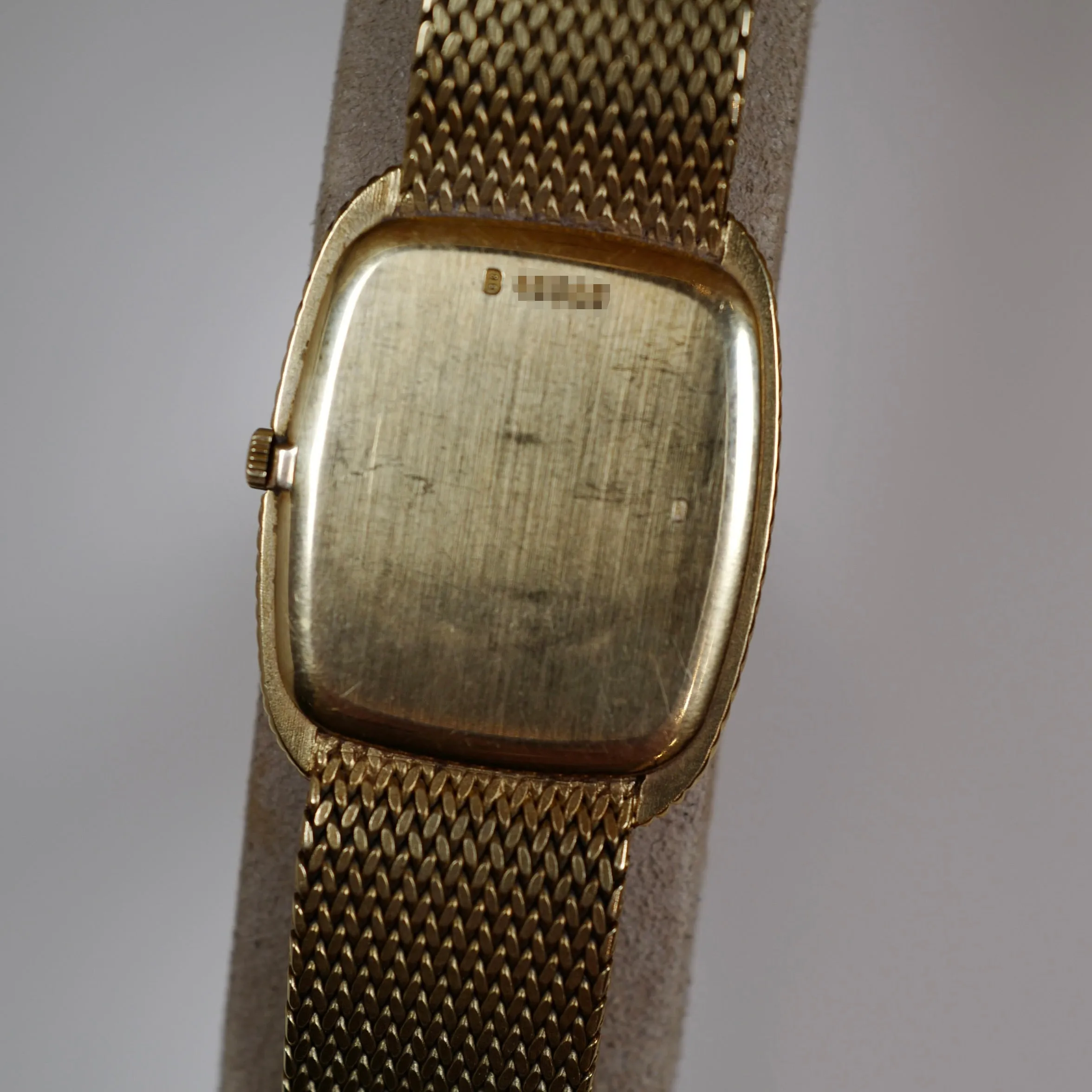 Audemars Piguet Yellow Gold Bracelet Watch with Rare Striped Dial