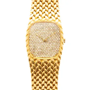 Audemars Piguet Yellow Gold Cobra Watch with Pave Dial