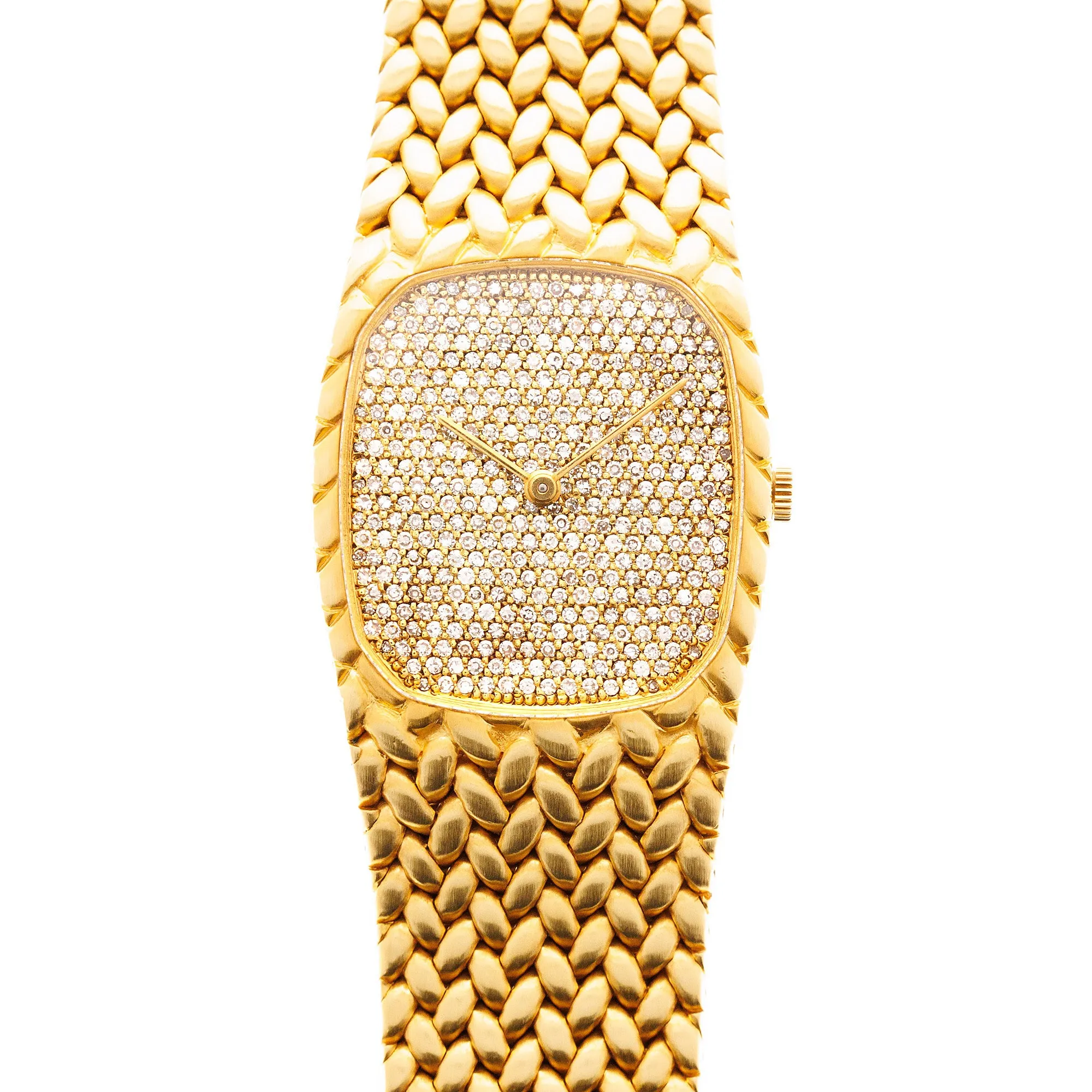Audemars Piguet Yellow Gold Cobra Watch with Pave Dial