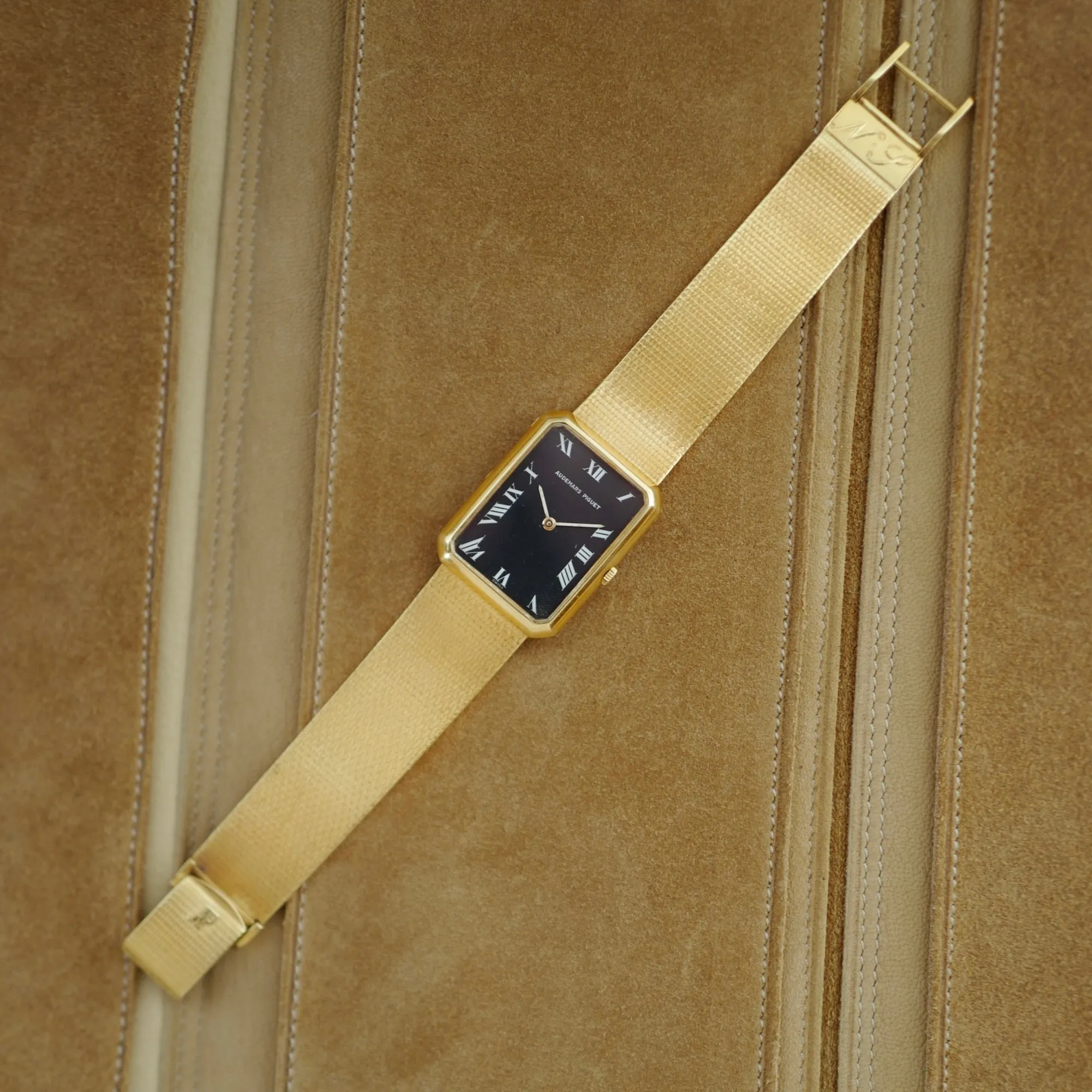 Audemars Piguet Yellow Gold Rectangular Bracelet Watch