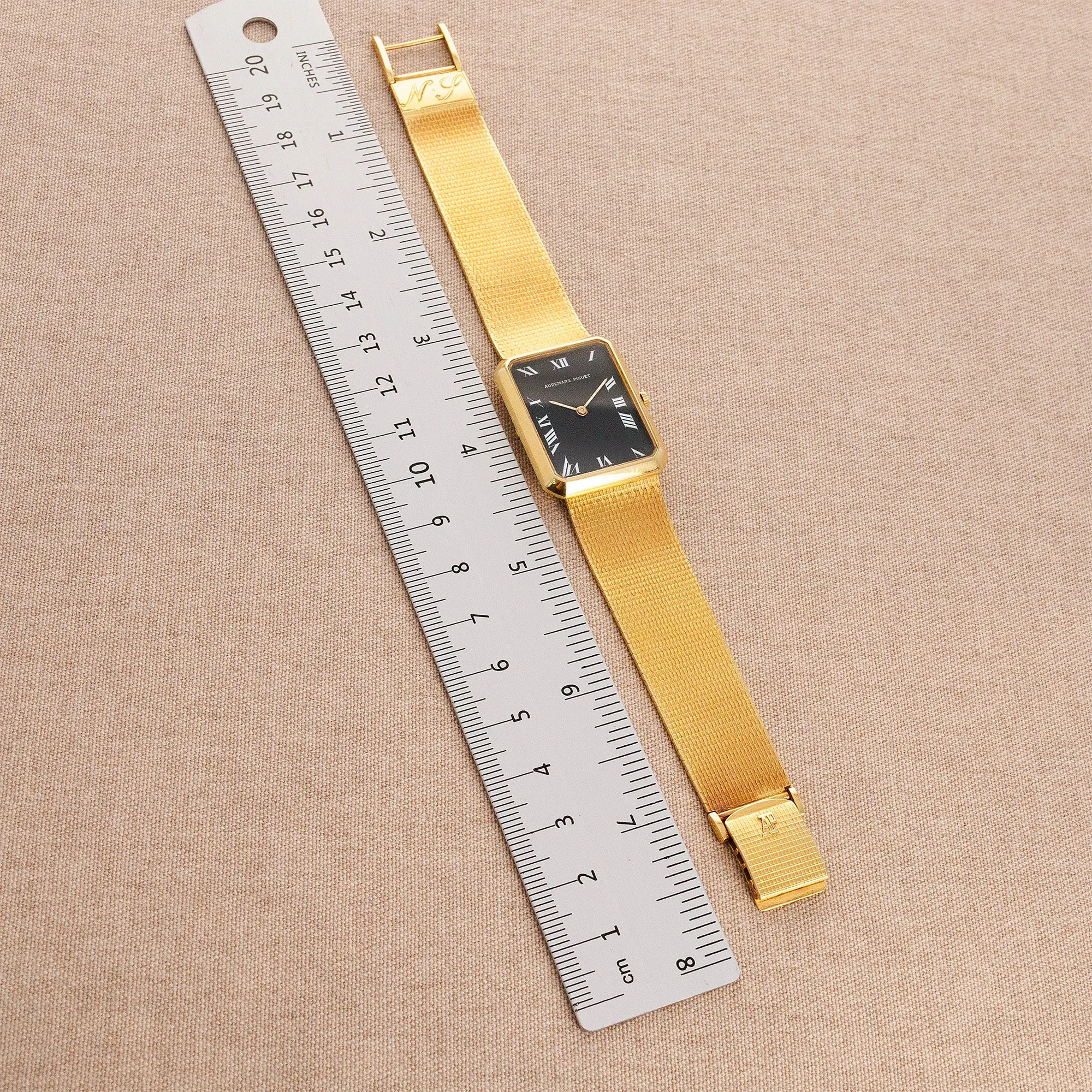 Audemars Piguet Yellow Gold Rectangular Bracelet Watch