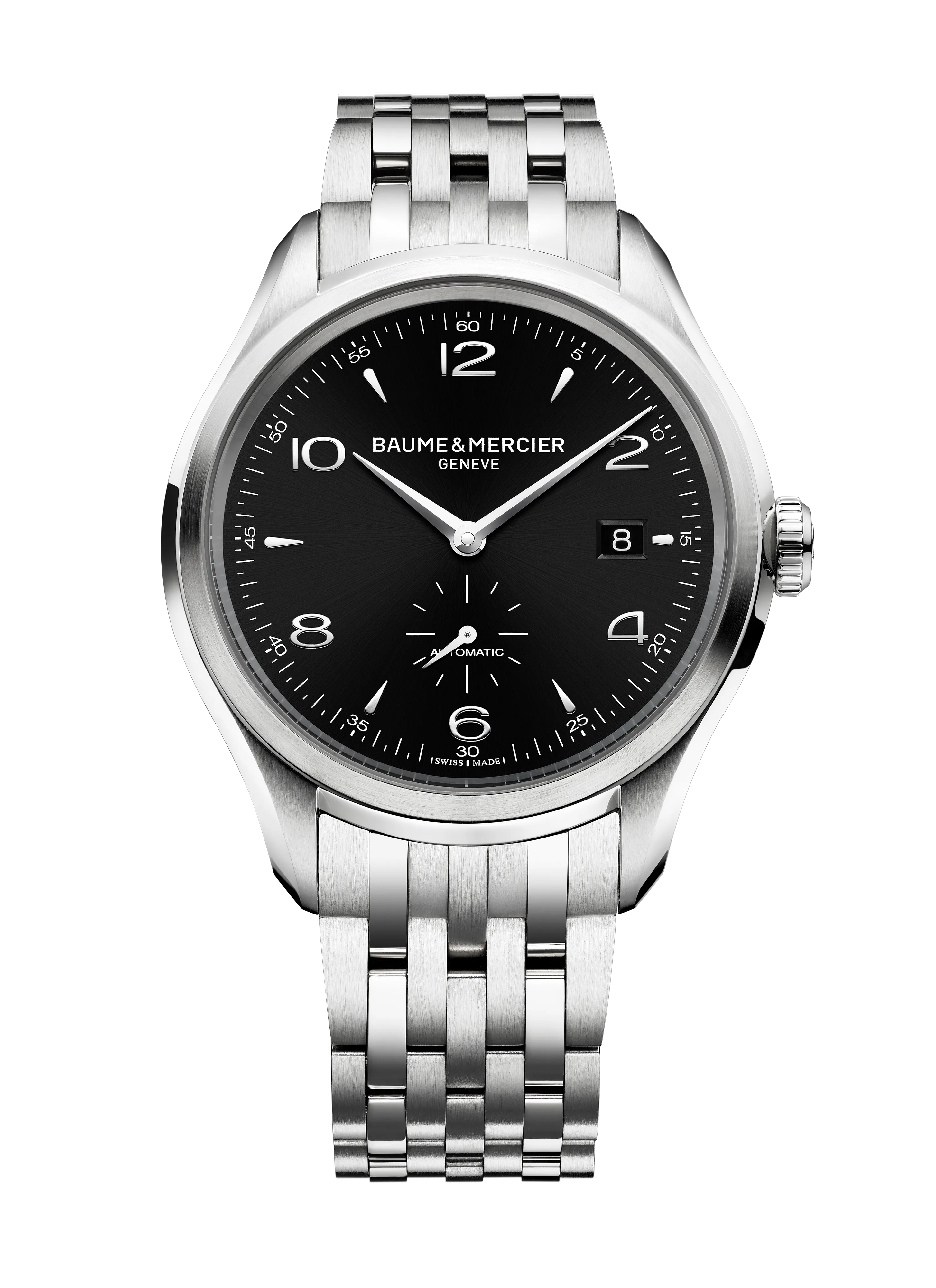 Baume & Mercier Clifton Black Dial Steel Men's Watch 10100