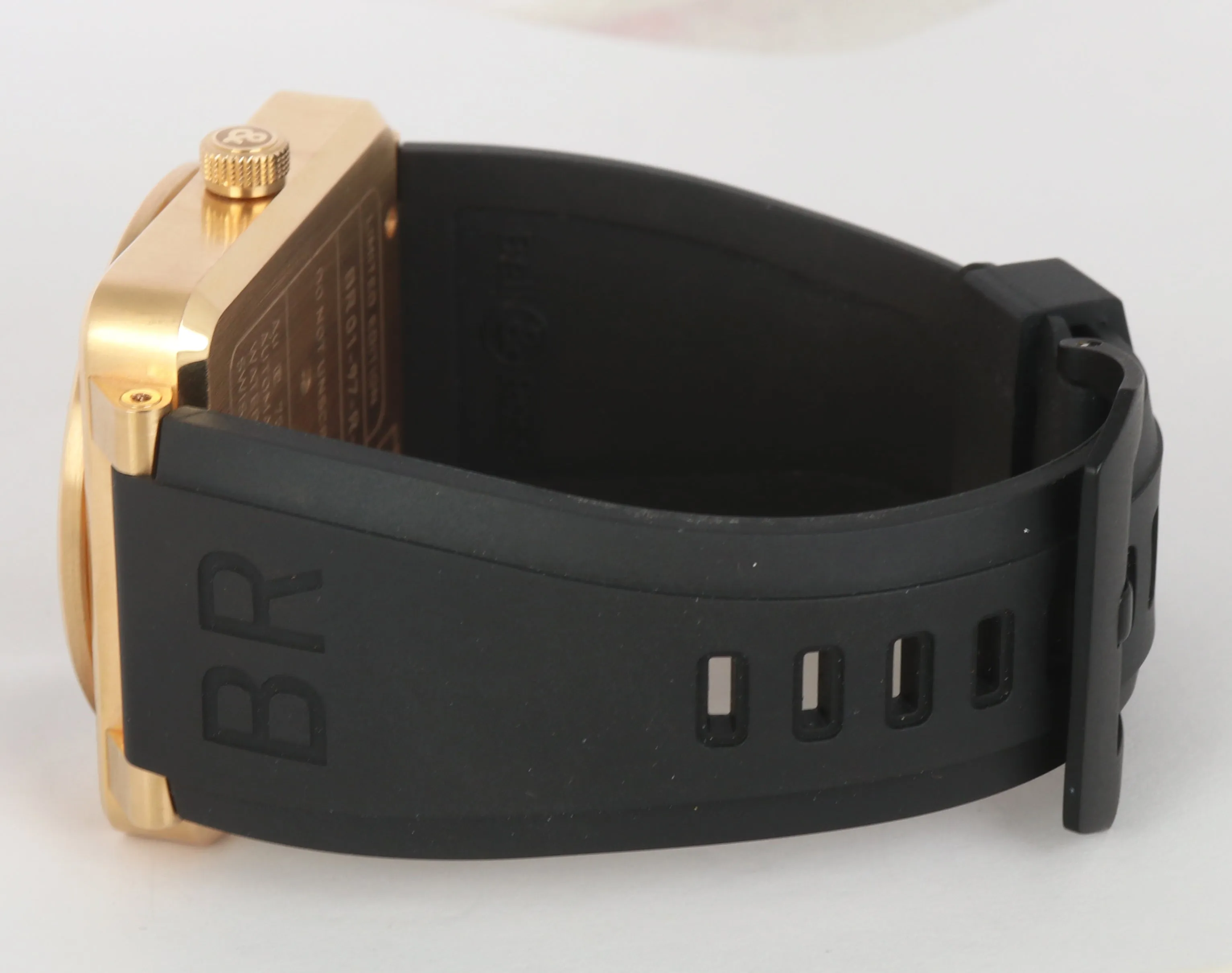 Bell & Ross Reserve De Marche BR 01-97-R 18K Rose Gold Black Carbon Fiber 46mm