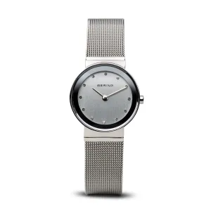 BERING Classic 26mm Polished Silver Mesh Band Women's Watch 10126-000