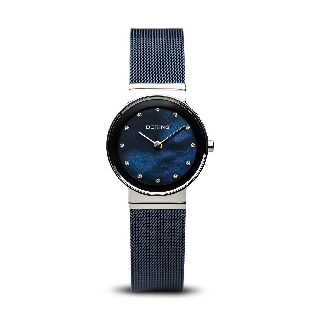 BERING Classic Slim Blue Dial Blue Mesh Band Women's Watch 10126-307