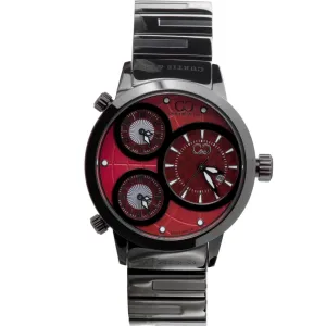 BIG TIME WORLD (50mm) RED DIAL / BLACK CASE