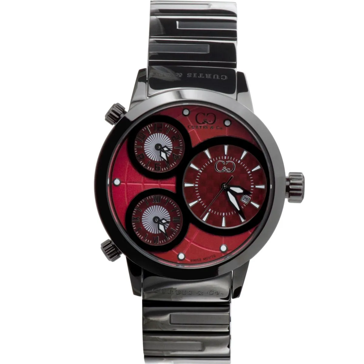 BIG TIME WORLD (50mm) RED DIAL / BLACK CASE