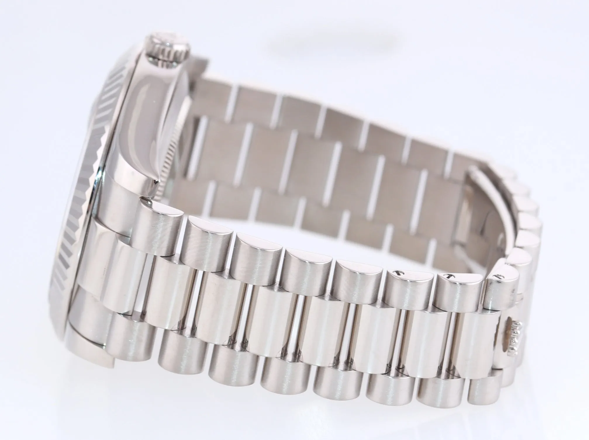 Black Diamond Rolex Day Date 2 218239 41MM White Gold Baguette President Watch