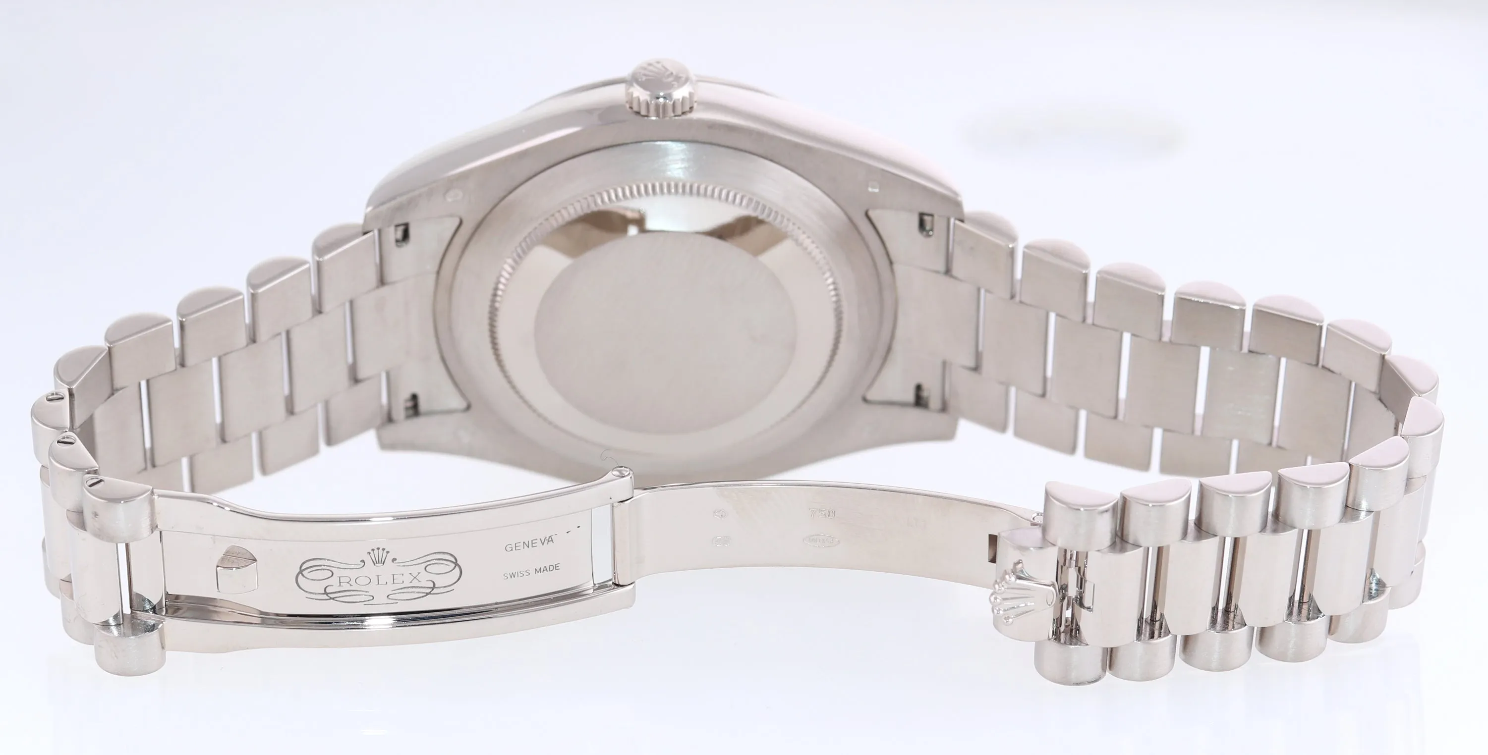 Black Diamond Rolex Day Date 2 218239 41MM White Gold Baguette President Watch