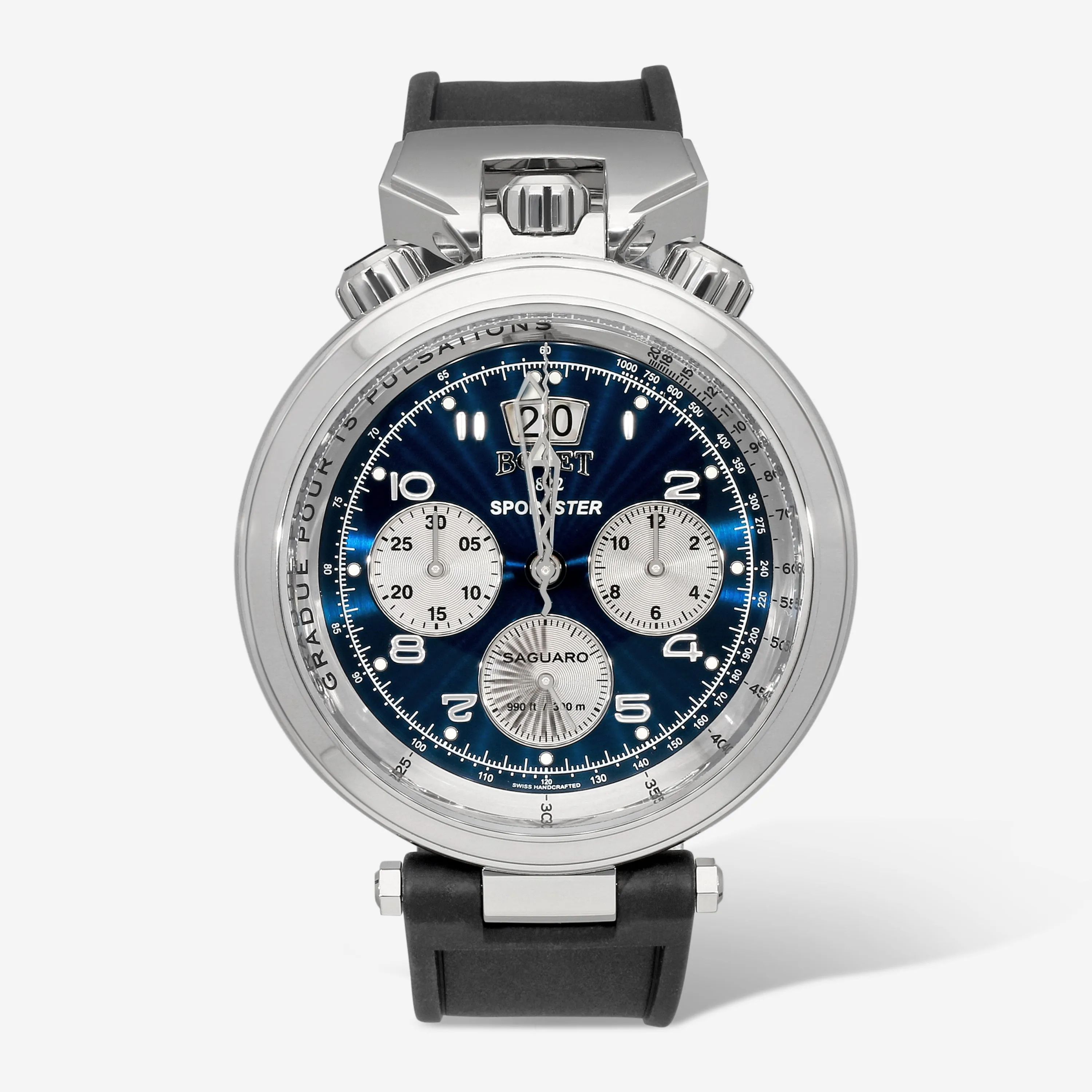 Bovet Sportster Saguaro 46 Chronograph Stainless Steel Automatic Men's Watch SP0477