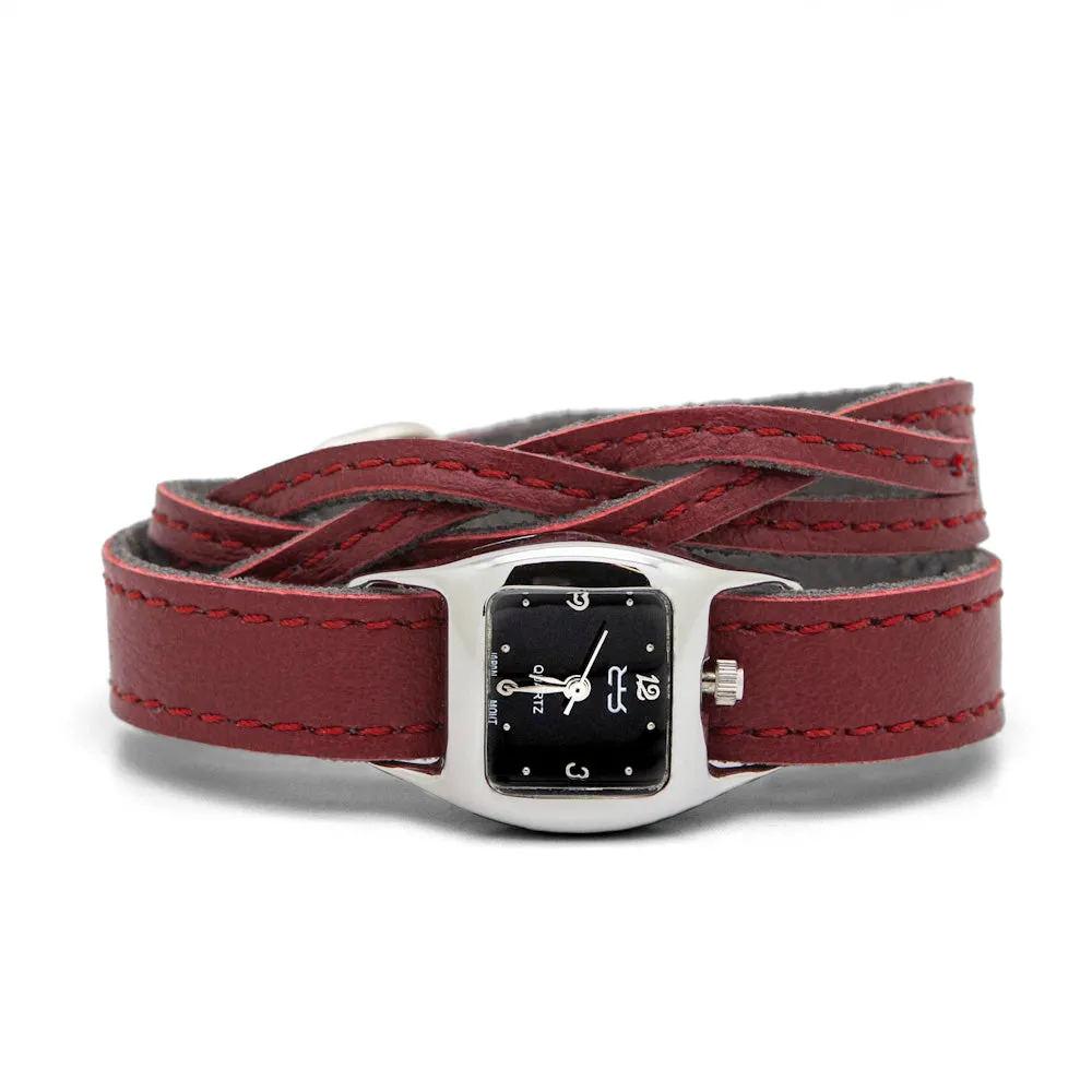 Braided TWIST Watch – Red