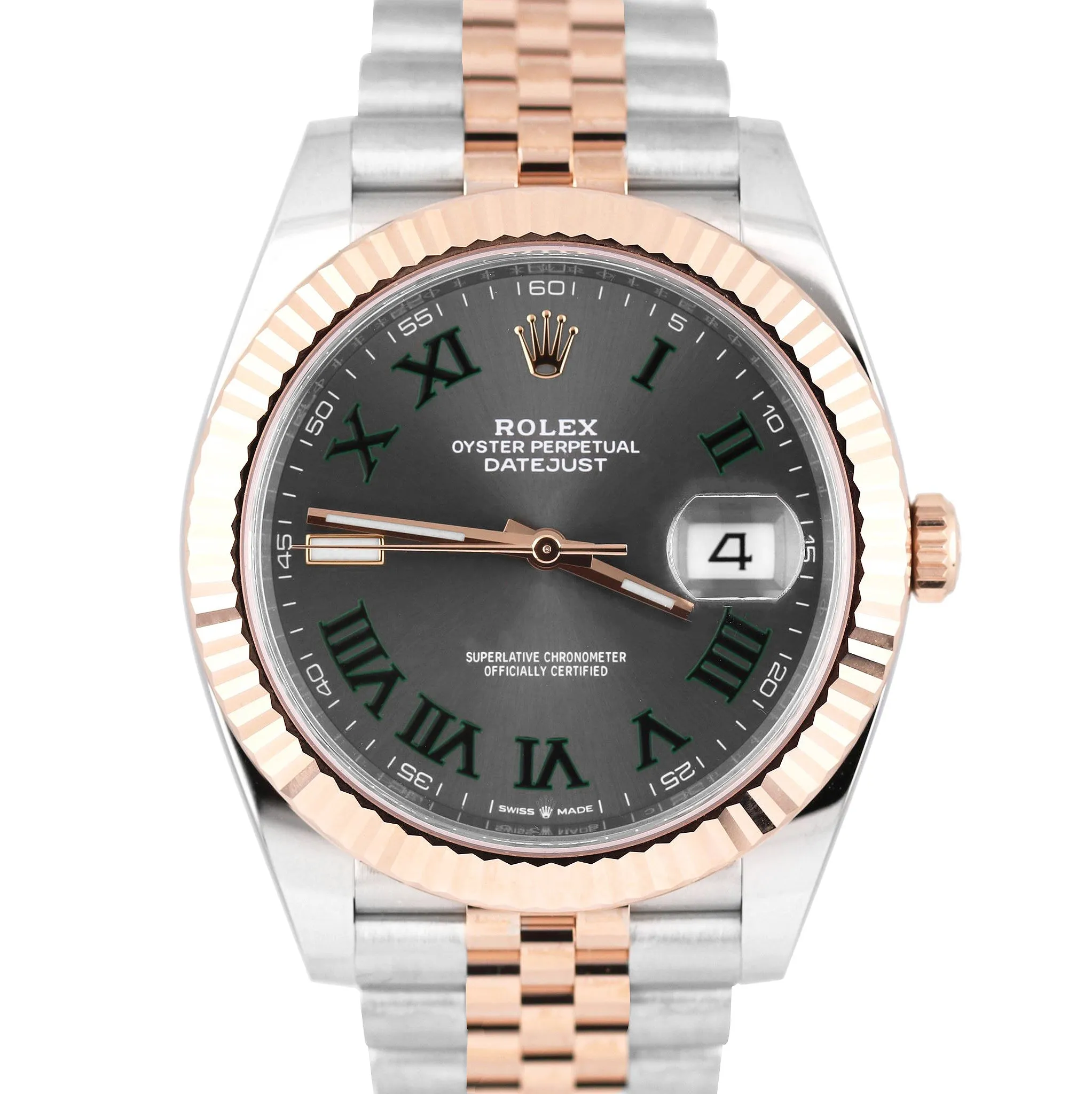 BRAND NEW 2020 Rolex DateJust 41 II 126331 Gray Everose Gold 18K Wimbledon Watch