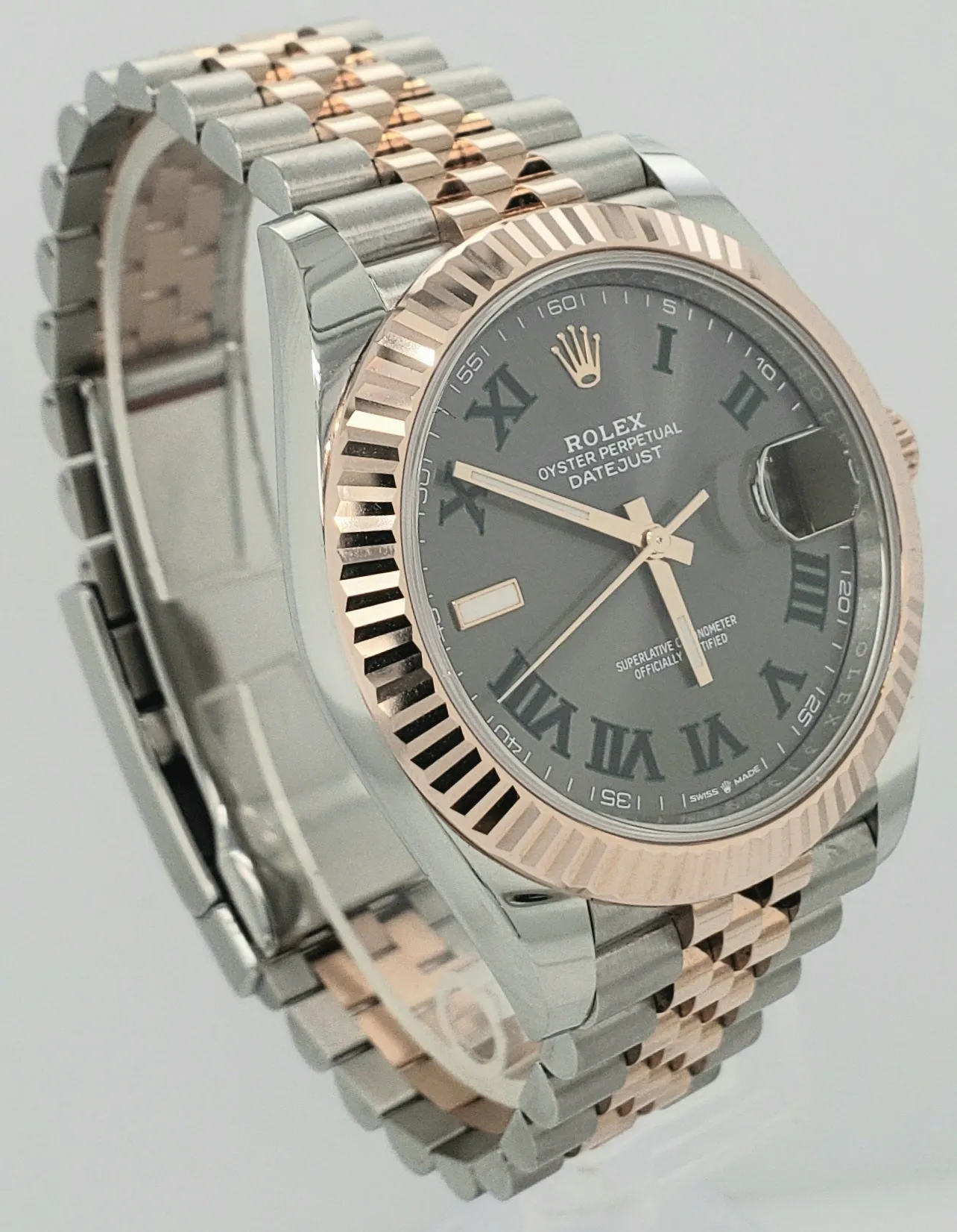 BRAND NEW 2020 Rolex DateJust 41 II 126331 Gray Everose Gold 18K Wimbledon Watch