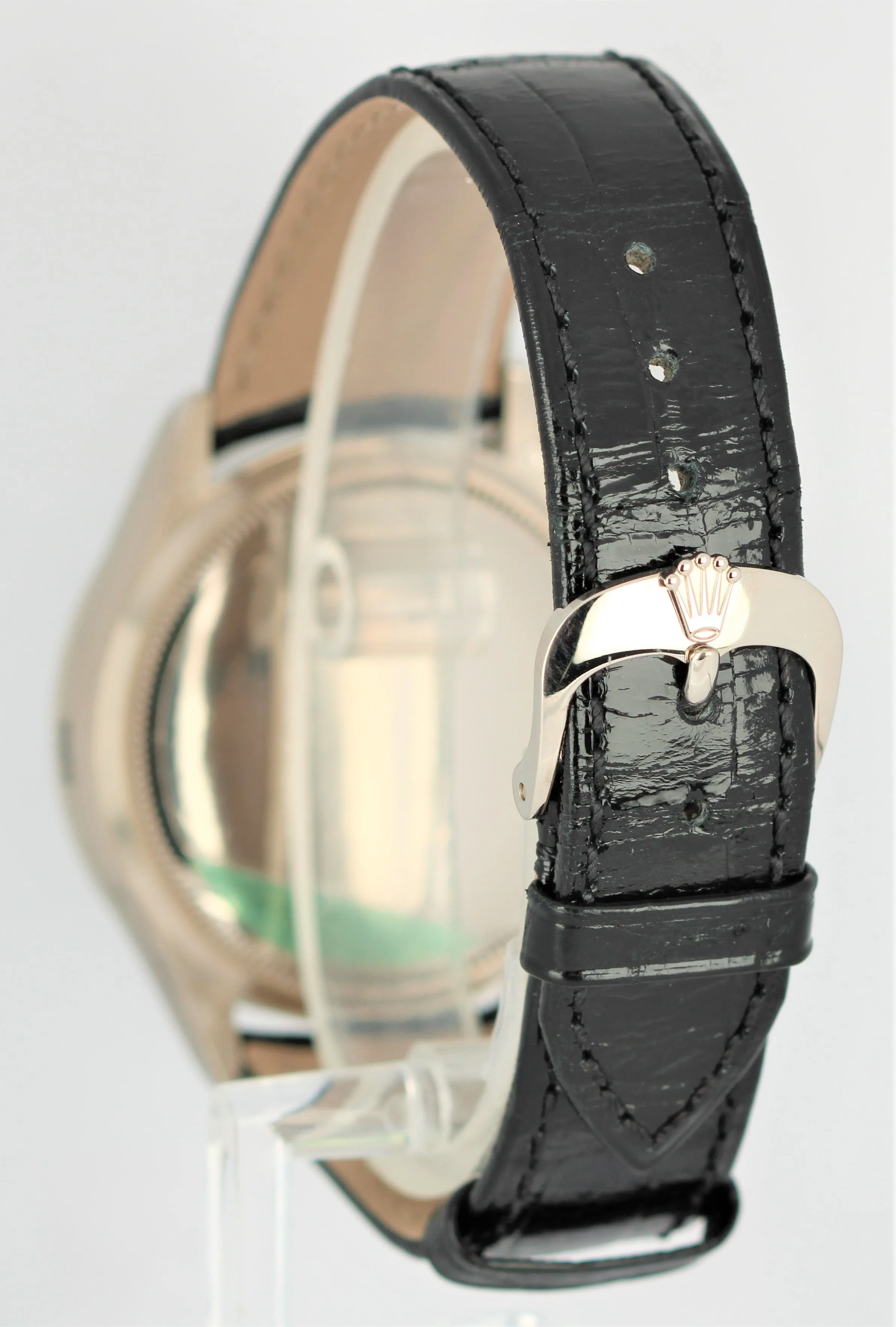 BRAND NEW STICKERED Rolex Cellini Dual Time 39mm 18K White Gold Automatic Black