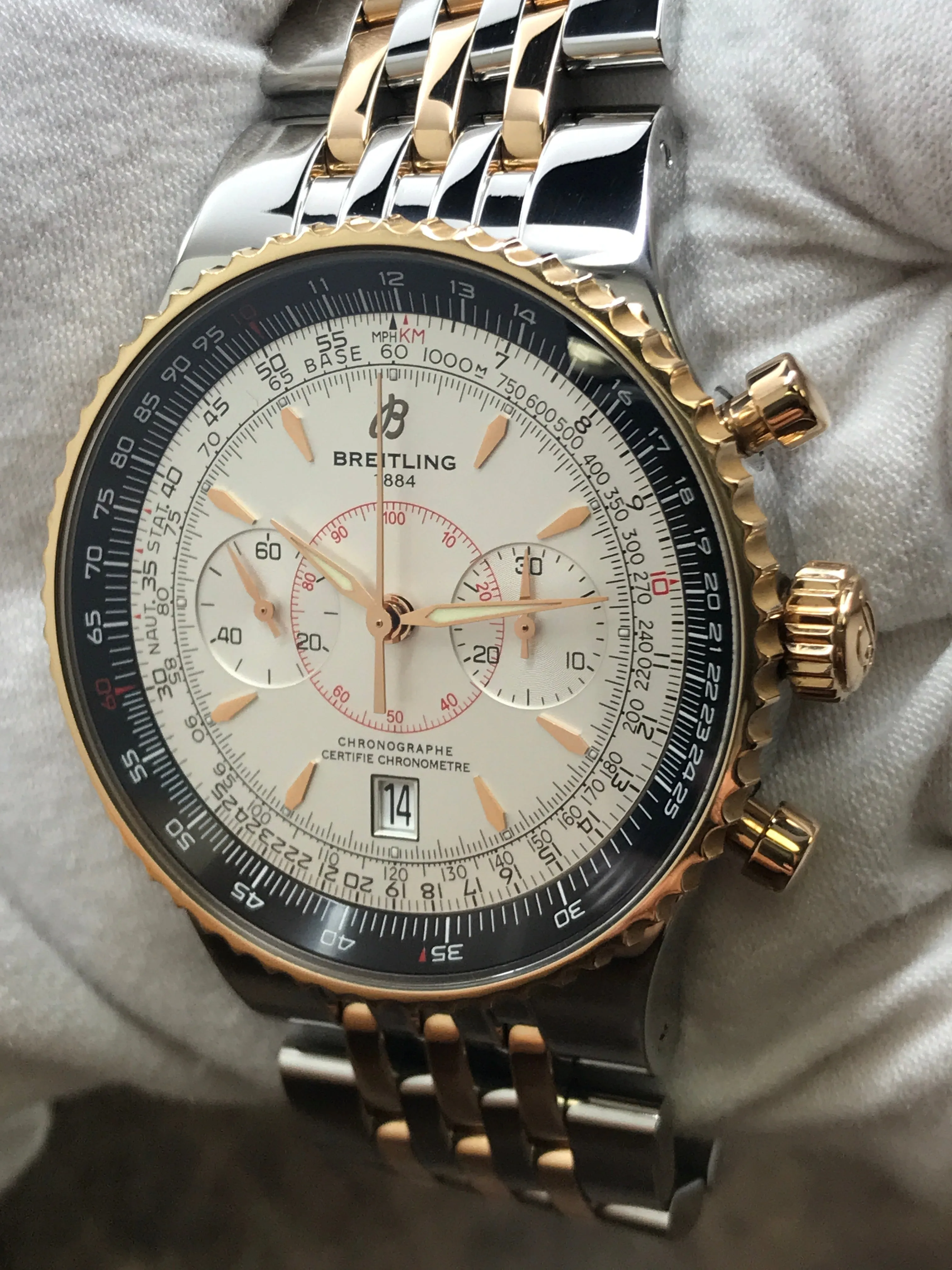 Breitling Navitimer Montbrillant Legende C23340 White Dial Automatic Men's Watch