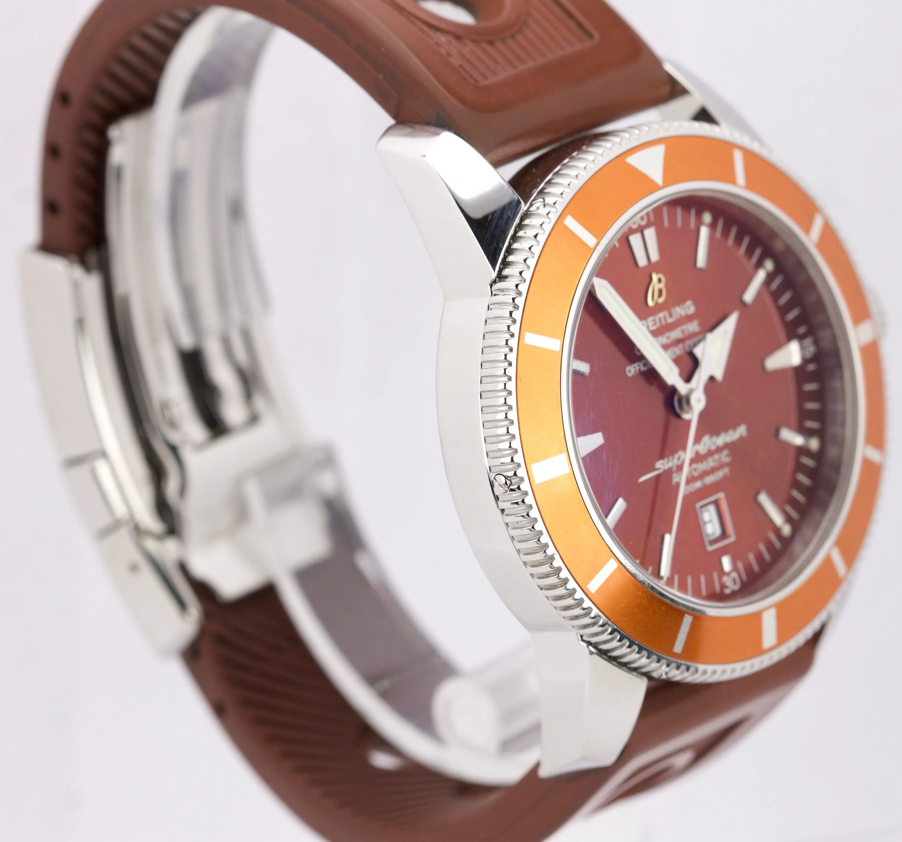 Breitling SuperOcean Heritage 46 Orange Bronze A17320 46mm Steel Swiss Watch