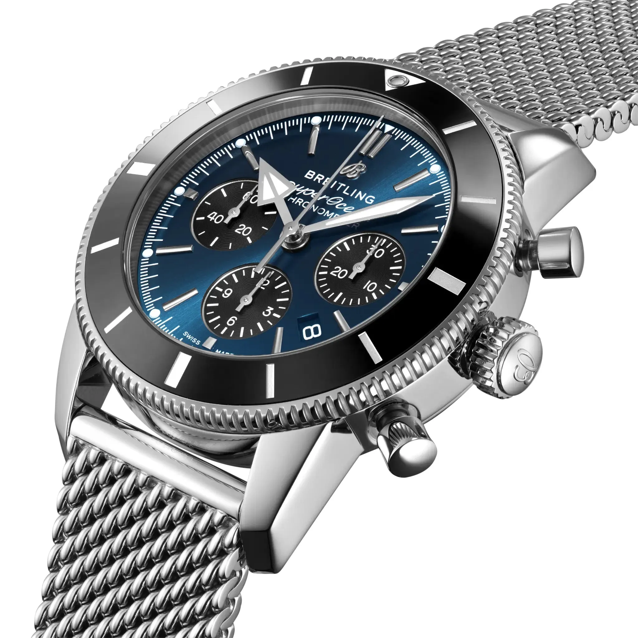 Breitling Superocean Heritage B01 Chronograph 44 Watch with Midnight Blue Dial
