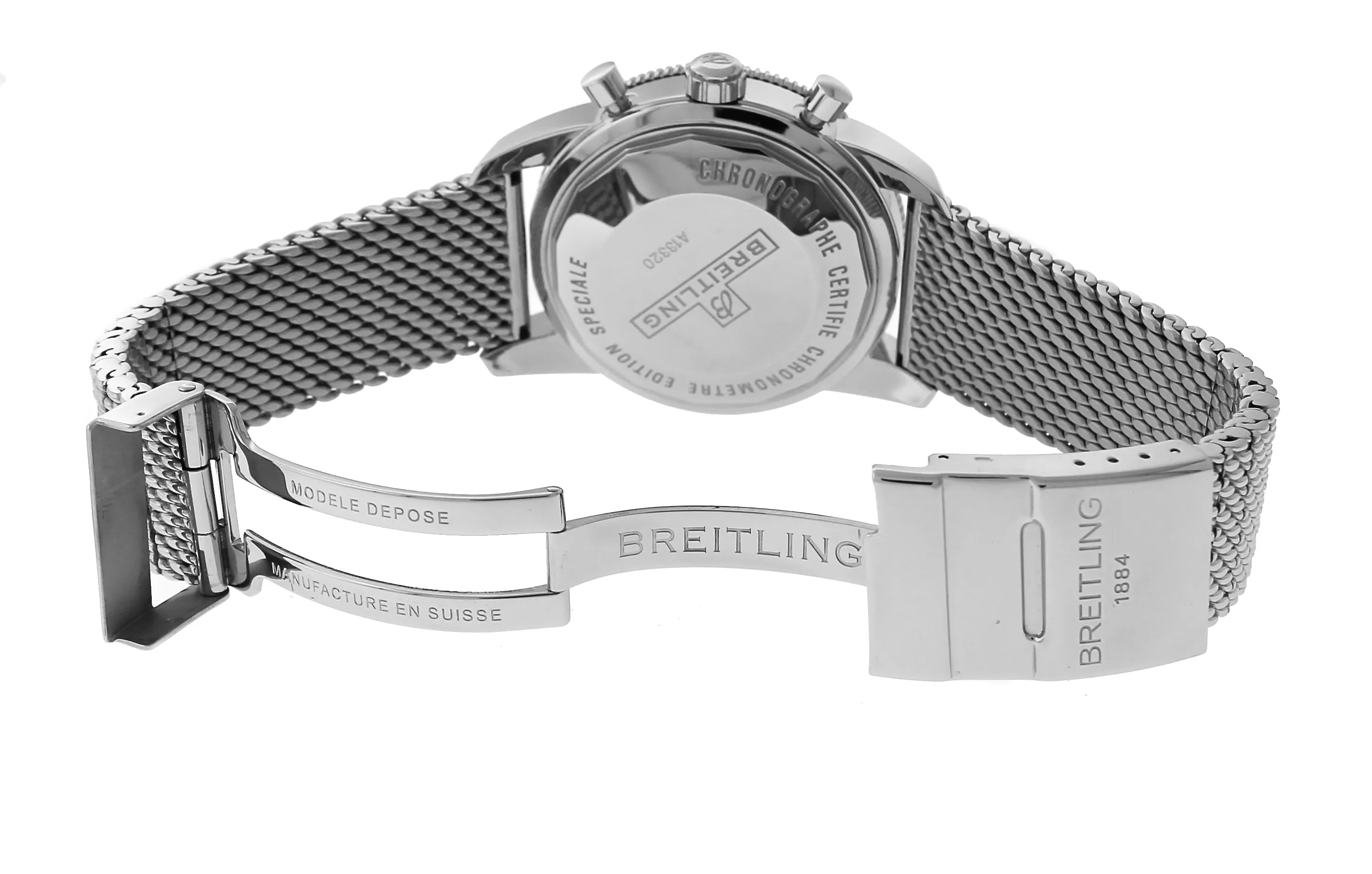 Breitling Superocean Heritage Chronograph A13320 Bronze Orange 46mm Mesh Watch