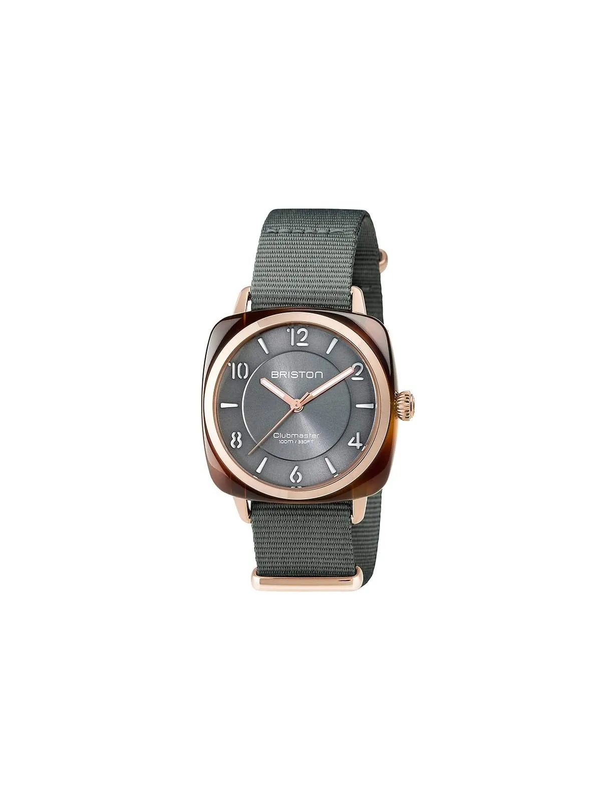 Briston Clubmaster Chic Acetate HMS Gold Grey Dial and Rose Gold 36mm