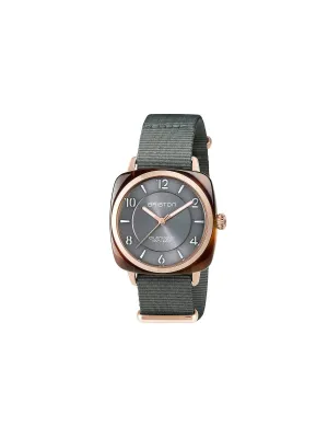 Briston Clubmaster Chic Acetate HMS Gold Grey Dial and Rose Gold 36mm