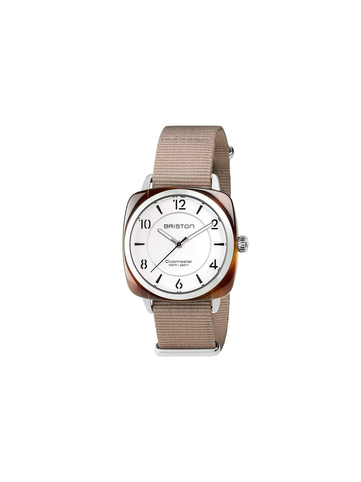 Briston Clubmaster Chic Acetate HMS Tortoise Shell White Dial 36mm