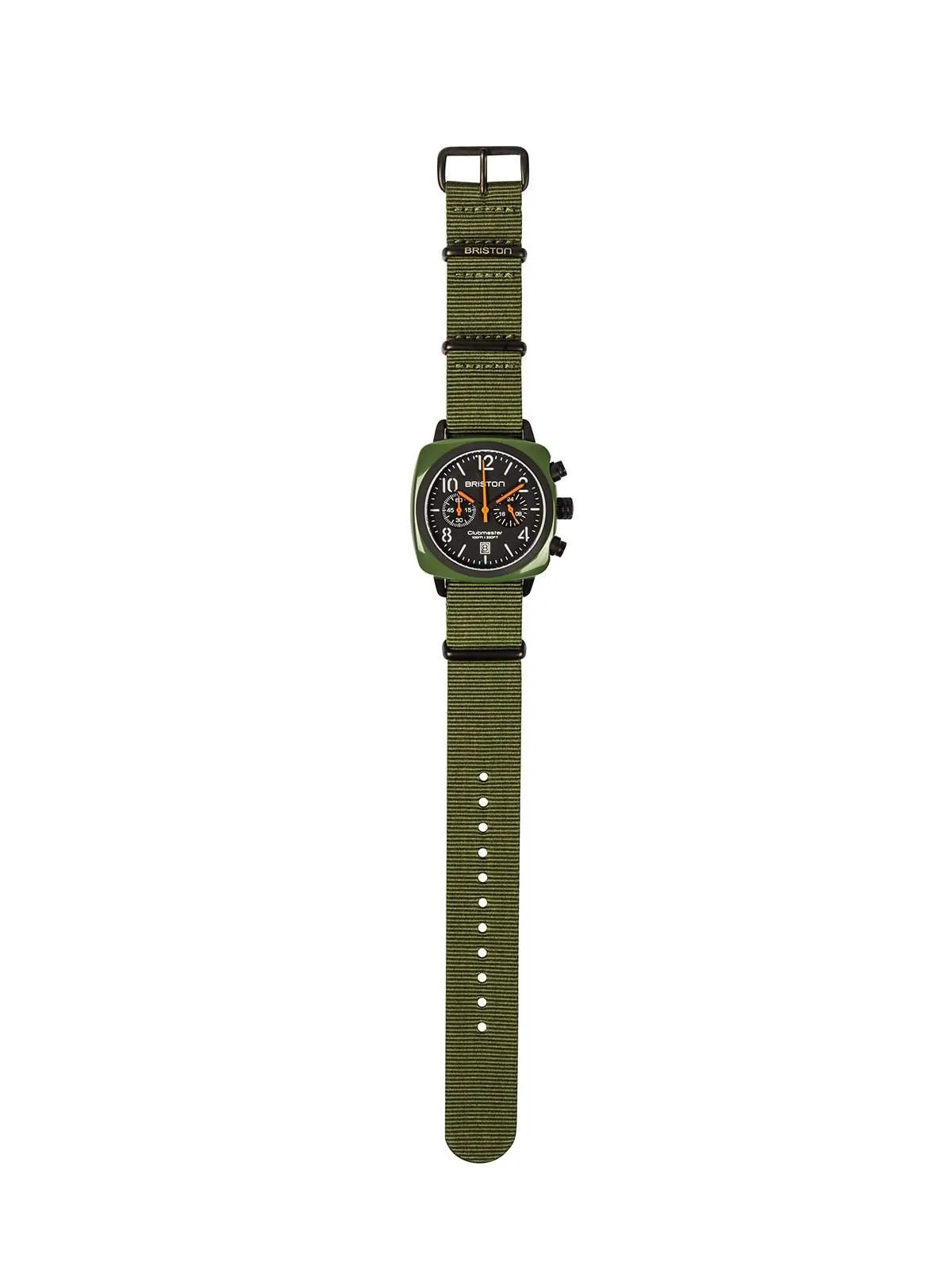 Briston Clubmaster Classic Acetate Chronograph Green Army PVD 40mm