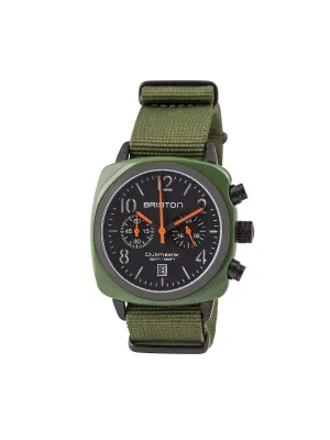 Briston Clubmaster Classic Acetate Chronograph Green Army PVD 40mm