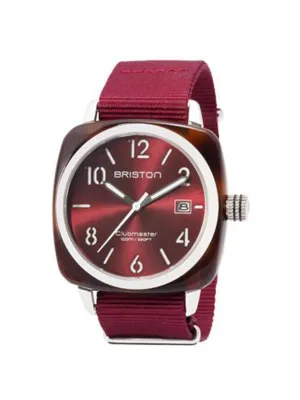 Briston Clubmaster Classic Acetate HMS Red Sunray Dial 40mm