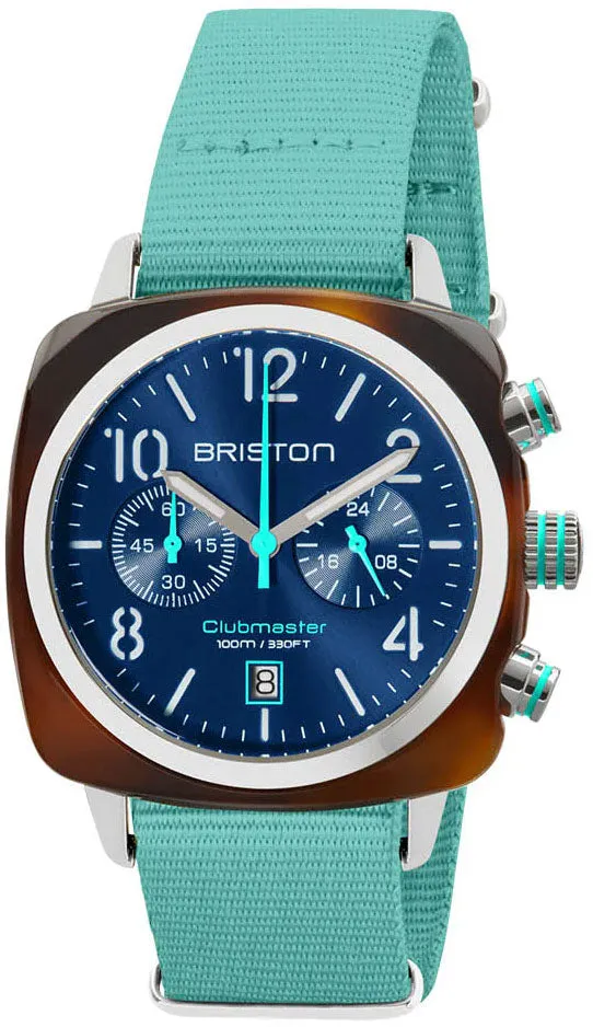Briston Clubmaster Classic Chrono Summer Vibes Blue Watch