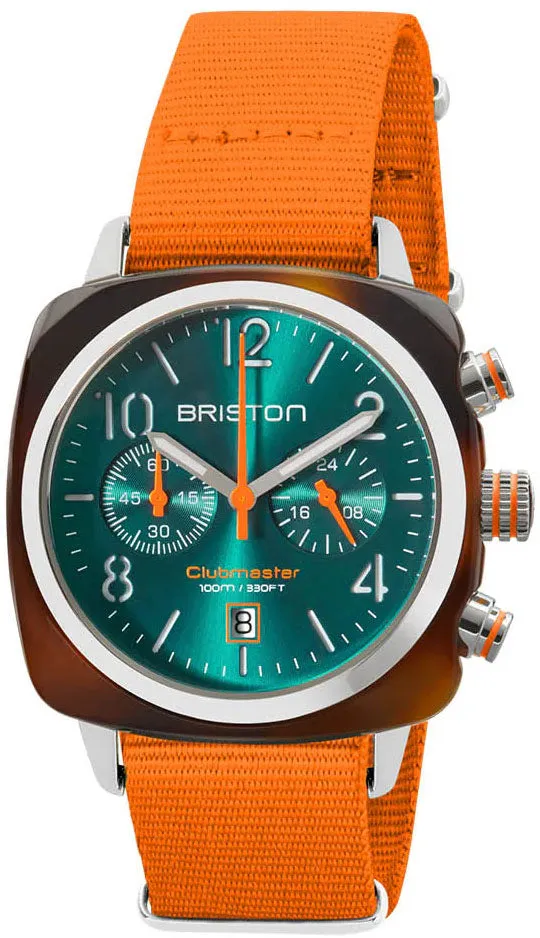 Briston Clubmaster Classic Chrono Summer Vibes Orange Watch