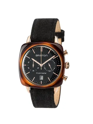 Briston Clubmaster Vintage Acetate Chronograph Gold Black Dial and Rose Gold 40mm