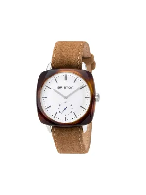 Briston Clubmaster Vintage Acetate Small Second Tortoise Shell White Dial 40mm