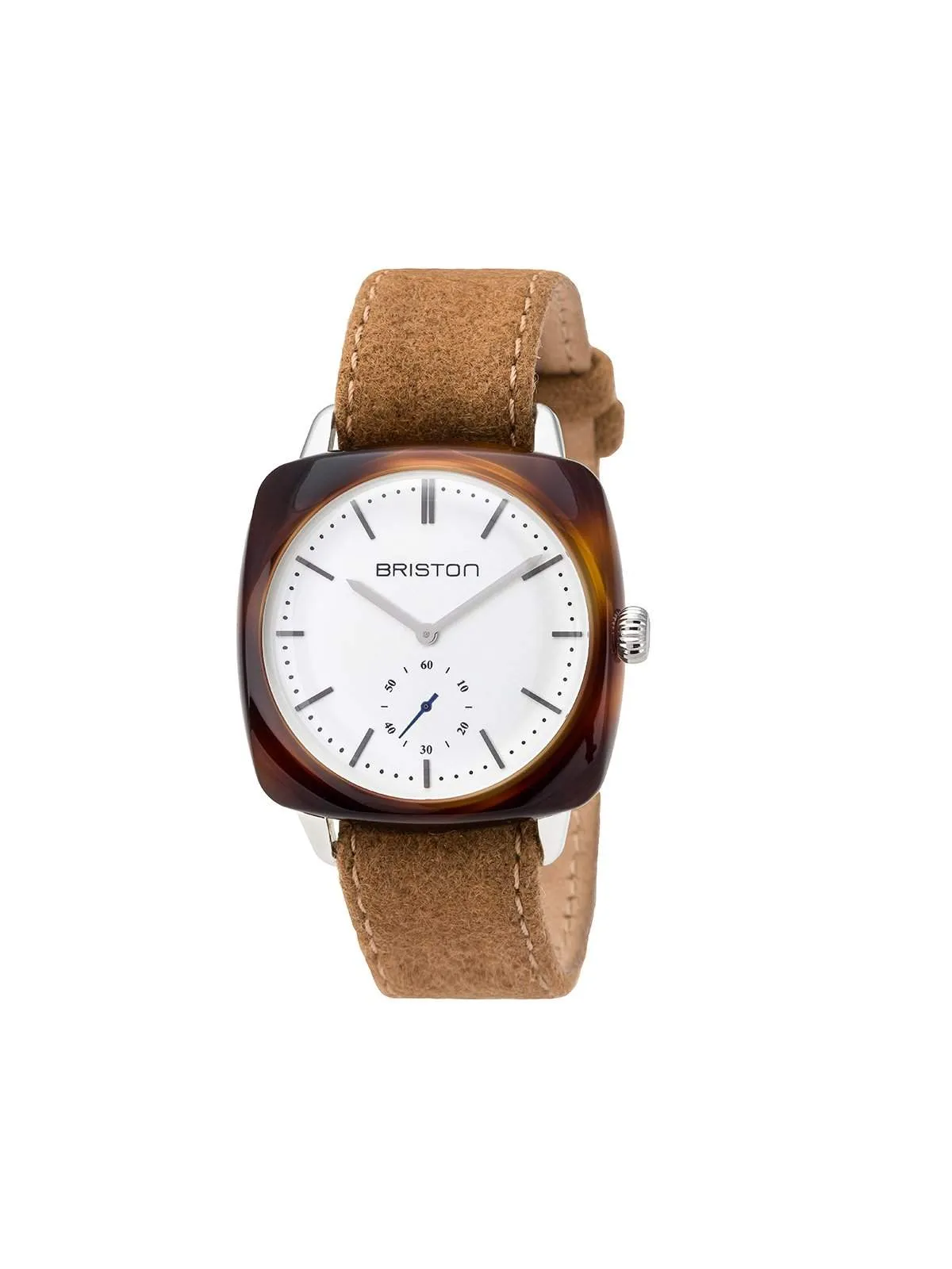 Briston Clubmaster Vintage Acetate Small Second Tortoise Shell White Dial 40mm